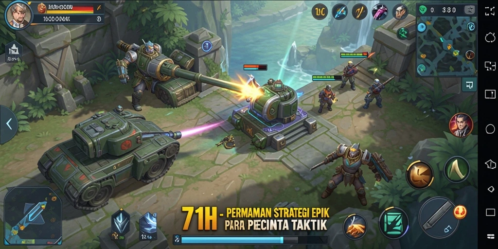 Tampilan gameplay menarik dari 71H yang menampilkan strategi kompleks.