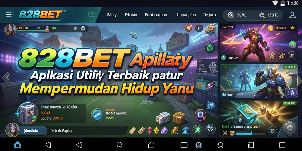 Tampilan utama aplikasi 828BET dengan fitur manajemen tugas.