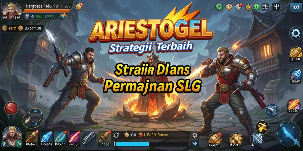 Screenshot gameplay ARIESTOGEL menunjukkan aksi pertempuran dan strategi yang mendebarkan.
