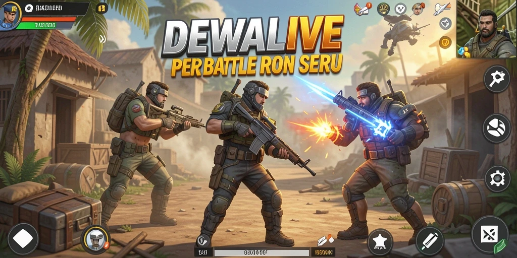 Gameplay DEWALIVE yang menegangkan dan seru dalam genre Battle Royale.