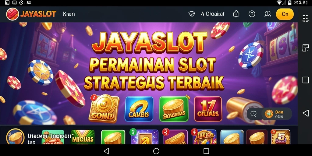 Screenshot JAYASLOT menampilkan aksi gameplay slot yang dinamis.