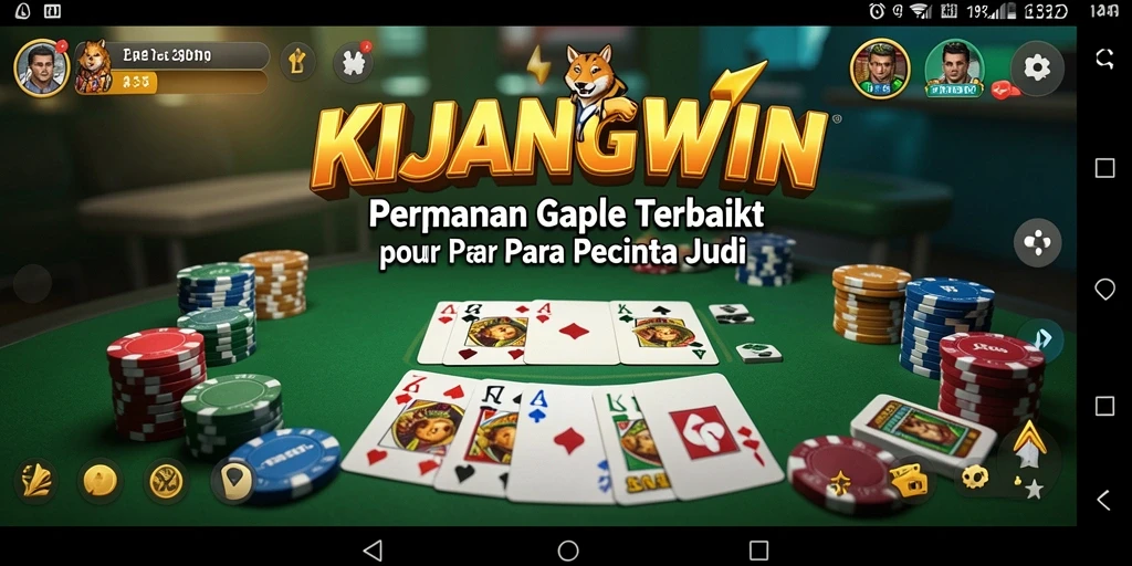 Tangkapan layar KIJANGWIN menunjukkan gameplay seru dalam permainan Gaple.