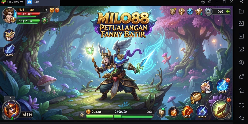 Screenshot gameplay MILO88 menampilkan karakter beraksi dalam pertempuran epik.