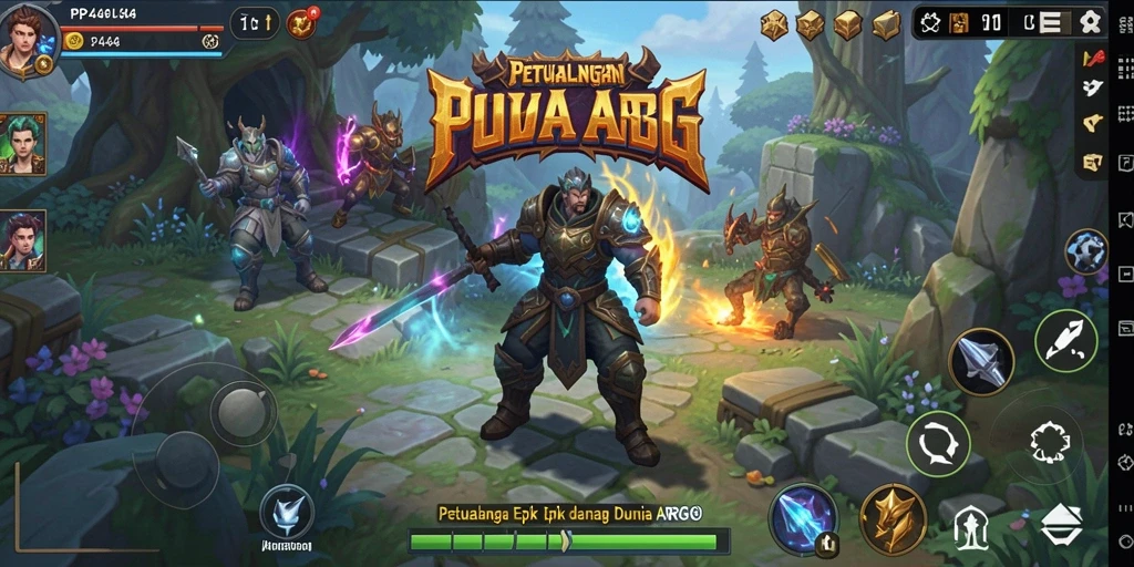 Gameplay mendebarkan dalam petualangan ARPG PP444.