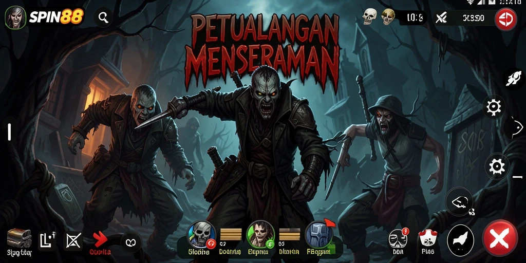 Tampilan menegangkan dari gameplay SPIN88 yang menyeramkan.