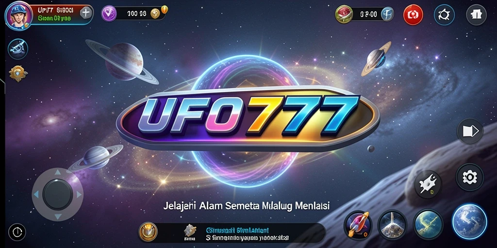 Tampilan gameplay <strong>UFO777</strong> yang menakjubkan saat menjelajahi planet baru.