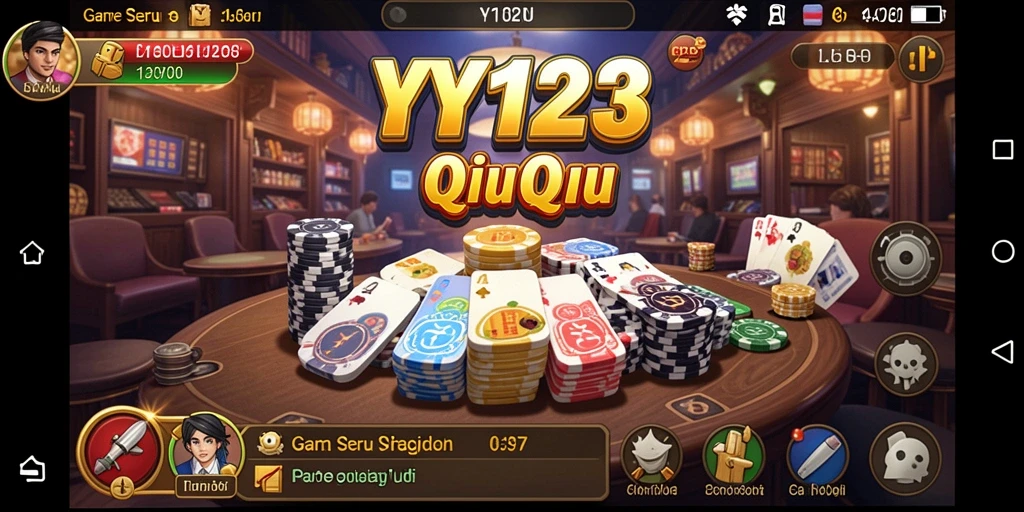 Gameplay seru QiuQiu di YY123 dengan pemain lain.
